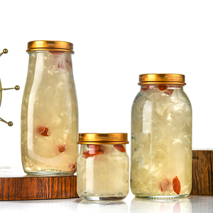 Bocaux en verre pour la mise en conserve 50ml 120ml 200ml 260ml, bocaux en verre pour nid d'oiseau avec couvercles à vis, bouteilles en verre hermétiques de qualité alimentaire pour la nourriture pour bébés - Product Image 1
