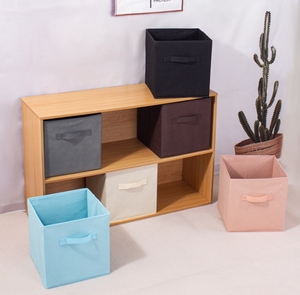 Contenedores de almacenamiento plegables resistentes personalizados organizador de cubos resistentes para estantes de mantas de ropa - Product Image 1