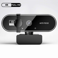Webcam haute définition 4K 2K pour YouTube diffuse des appels de zoom Caméra USB à mise au point automatique pour PC et plateformes de streaming