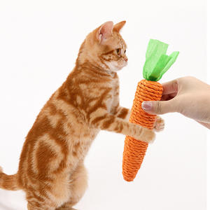 Juguete para masticar mascotas con rábano anudado, piedras de sonido integradas, juego de dentición interactivo para gatos, compañeros, cuerda de algodón sin BPA, estimulación de textura - Product Image 3