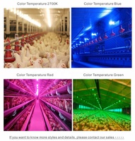 Ampoule LED UFO à spectre complet blanc chaud E27, système d'éclairage à intensité variable, lampe sans scintillement pour élevages de volailles et de poulets