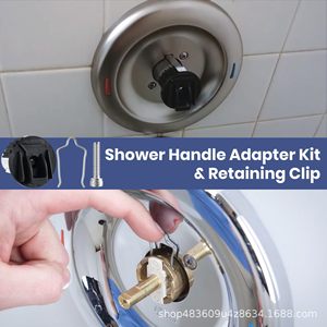 116653 Kit Adattatore Maniglia Lusso per Rubinetto Vasca Doccia, Kit Riparazione Valvola con Funzione Doccia a Pioggia - Product Image 2