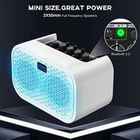 Haut-parleur amplificateur de guitare électrique rechargeable 10W avec égaliseur 3 bandes, canal de distorsion, Bluetooth