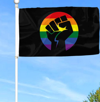 Drapeau arc-en-ciel LGBT Paw Pride 3x5FT, drapeau de la fierté homosexuelle et transgenre, bannière en polyester pour extérieur, vente chaude
