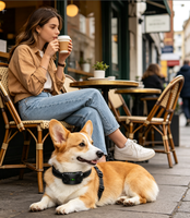 Nouveau Collier Électrique Moderne et Étanche pour Chien et Chat avec Fonction Anti-Aboiement Réglable et Lumières, en Nylon