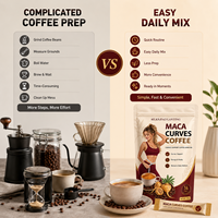 Poudre de café Maca avec Garcinia Cambogia pour la récupération énergétique des adultes, le soulagement du stress et le soutien du métabolisme quotidien - Énergie naturelle