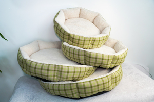 U-PETS Bottom Green Plaid achteckiges Haustier bett mit rutsch festem - Product Image 2
