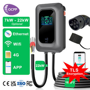 Plate-forme système Ocpp2.0 Laadstation 220v 7kw Chargeur basé sur une application Modbus 7 kw Ac Portable 22kw Ev Station <span class=keywords><strong>de</strong></span> charge Type 2 Ocpp 2.0.1 - Product Image 1