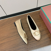 Ballerines originales minimalistes faites à la main en cuir véritable souple avec nœud, quatre styles, confortables pour la marche quotidienne, pour femmes