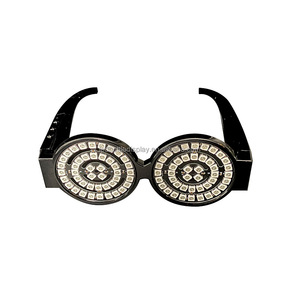Discothèque fête Logo personnalisé lumière Rave Led clignotant <span class=keywords><strong>lunettes</strong></span> multicolore stroboscopique <span class=keywords><strong>lunettes</strong></span> pour Festival de musique électrique DJ - Product Image 2