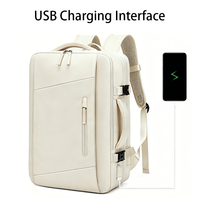 Tas Ransel Ekspansiabel untuk Perjalanan Bisnis dan Luar Ruangan, Dilengkapi Kantung Laptop 17 Inci Berbantalan, Tahan Air, dan Pengisian Daya USB, Disetujui Maskapai Penerbangan, dengan Banyak Ruang Penyimpanan