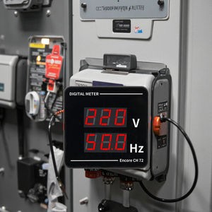 TAIYE CH-72 <span class=keywords><strong>VHZ</strong></span> Dual-Display LED Digital AC50-500V Einphasen-Spannungs-Frequenz-Voltmeter Panelmeter Hertz - Product Image 1