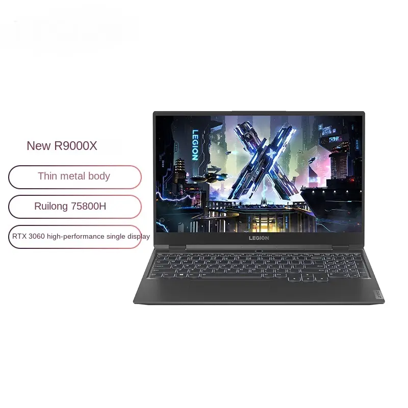 2022 new Lenovos Legion Laptop R9000X 15.6 inches R7-5800H 16G 512G RTX3060 2.5k 165Hz high performance thin and light game book