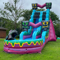 Toboggan aquatique gonflable commercial sur le thème du soleil, aire de jeux pour enfants, toboggan pour enfants, toboggan aquatique gonflable extérieur pour la cour