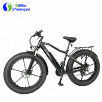 Vélo de montagne électrique 48V 500W, cadre en alliage d'aluminium, moteur arrière sans balais, batterie au lithium, frein à disque, vélo électrique