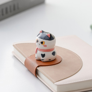 Ornement en céramique créatif motif cœur de chat mignon pour bureau, décoration apaisante, anti-stress, petit cadeau - Product Image 3