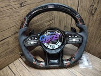 Volant en fibre de carbone LED semi-alcantara pour Mercedes-Benz ML W164 W166 W211 W212 C117 C118 W251 W176 W204 W205 C63s AMG