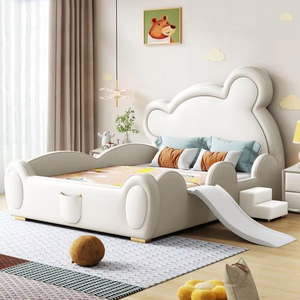 Camas Infantiles Modernas con Forma de Animales, con Cabecera Tapizada de Osito Adorable, Camas Completas para Niños, Venta al por Mayor - Product Image 3