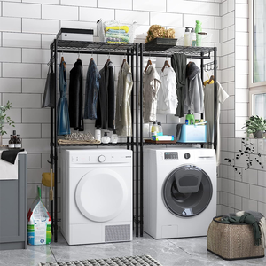 Almacenamiento de estanterías de alambre con acabado cromado ajustable para lavandería industrial de 5 capas NSF de servicio pesado duradero - Product Image 4