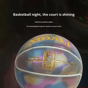 Enfants taille 5 & 7 boîte-cadeau gravée de <span class=keywords><strong>basket</strong></span>-ball phosphorescent pour garçons équipement d'entraînement adulte réfléchissant cadeau d'anniversaire - Product Image 4