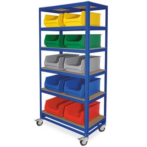 Kommissierwagen 6ระดับพร้อมผิวสีฟ้า200กก. รับน้ำหนักได้900x500X1905มม. - Product Image 2