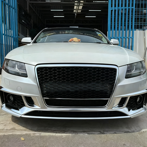 Custom PNB RS4 Car Grille Audi A4L S4 B8 08-12 | RS4 Style <b>Chrome</b> Black Lower Frame | High Quality ABS | 3-Month Warranty - Product Image 6