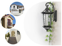 Vente en gros Applique murale d'extérieur personnalisée de haute qualité Applique murale d'extérieur nordique classique rétro aluminium verre étanche pour la maison