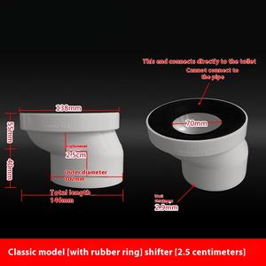 Sheng Yu A032 Desplazador de inodoro de PVC integrado Bias Junta de dirección de cambio directo 110mm Drenaje directo de Superficie cepillada - Product Image 6