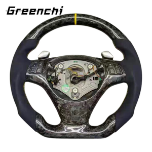 Volante Deportivo de Fibra de Carbono para <span class=keywords><strong>BMW</strong></span> E90 E92, Volante de Fondo Plano para Carreras - Product Image 3