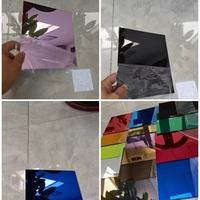 Usine Laser Découpe Coloré Miroir Acrylique 4*8 Pouces PS Conseil Lentille Feuille Argent Miroir Respectueux De L'environnement Feuille Entière