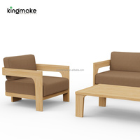 Ensemble de mobilier d'extérieur moderne et imperméable de Foshan pour hôtels et complexes, ensemble de salon de conversation en bois, canapé de jardin