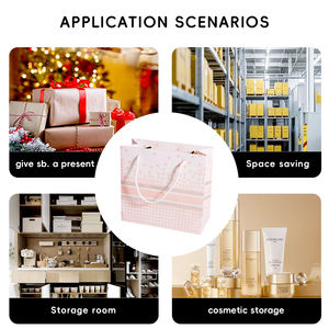 Sacs en papier biodégradables personnalisés pour l'emballage de vêtements, sacs cadeaux cosmétiques en petites séries avec impression couleur et gaufrage - Product Image 3