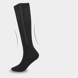 Trending <strong>Zipper</strong> <strong>Compression</strong> Socks Knee High <strong>Compression</strong> <strong>Stockings</strong> 15-20 Mmhg for Cycling Outdoor Sports - Product Image 3