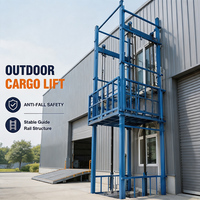 Meistverkaufter 1-Tonnen Hydraulischer Vertikalmast-Lift Kleiner Fracht-Aufzug mit Anpassbarem Tisch/Gewicht für Lagernutzung