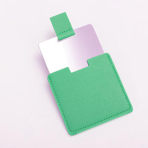 กระจกพกพาสแตนเลสสตีลพร้อมซองใส่บัตรหนัง สกรีนโลโก้ได้ - Product Image 6