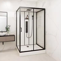 Shouhua personnalise des cabines de douche carrées de haute qualité avec cadre coulissant, design moderne, verre revêtu, grandes dimensions pour salles de bain