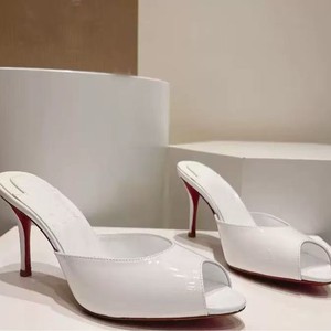 Nuove Scarpe Estive Peep-toe, <span class=keywords><strong>Sandali</strong></span> con Tacco a Spillo Monopezzo a Punta Tonda, <span class=keywords><strong>Sandali</strong></span> Slip-on in Pelle Verniciata - Product Image 3