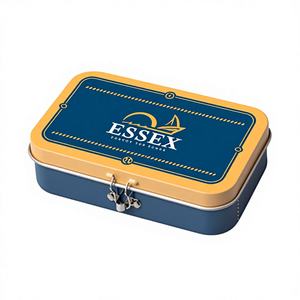 กล่องเหล็กสี่เหลี่ยมผืนผ้าแบบมีฝาปิดล็อคป้องกันเด็ก กล่องใส่เครื่องประดับ ของมีค่า ถุงยางอนามัย และกล่องสุ่ม - Product Image 1