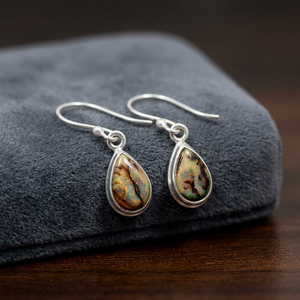 Natural Ethiopian Opal 925 Sterling <b>Silver</b> Cute Wedding Party Pear Brilliant Cut Drop <b>Earrings</b> Handmade Jewelry Wholesale - Product Image 3