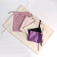Sac de rangement pour perruques en velours de haute qualité avec cordon de serrage, réutilisable, emballage cosmétique, sac cadeau, vente en gros