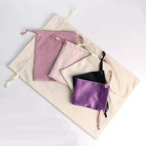 Soft Velvet <b>Cloth</b> Drawstring Bag <b>Dust</b> Proof Pouch for Underwear Jewelry Accessories Gift Packaging Bulk - Product Image 5