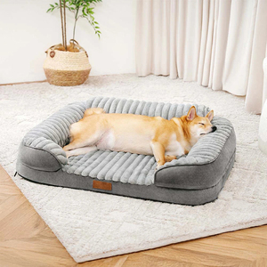 Luxury Eco-friendly Detachable Washable Dog Sofa <strong>Bed</strong> Large <strong>Rabbit</strong> Fur Orthopedic Dog <strong>Bed</strong> <strong>for</strong> Living Room and Bedroom - Product Image 1