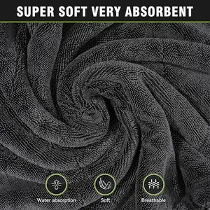 Microfiber Auto Detailing Microfiber Towel 1200gsm Detailing Double Drying Car Detailing Wash Double-sided Towel Washing