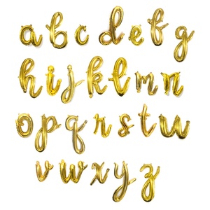 Lowercase-globos de letras de aluminio, decoración de fiesta, alfabeto - Product Image 1