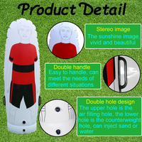 Mannequin d'entraînement de football gonflable pour adulte, 1,75 m, pliable, en PVC écologique, design durable, couleur et logo personnalisables