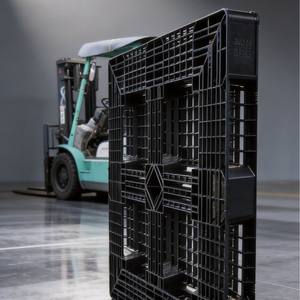 Palette en plastique noire à grille de 9 pieds de Guangdong Zhongshan, planche de stockage pour entrepôt, plateforme rectangulaire HCSJ002 - Product Image 3