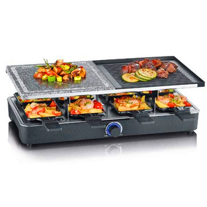 <span class=keywords><strong>Raclette</strong></span> électrique pour 8 personnes avec 8 spatules, plaque de cuisson en aluminium moulé, pour faire fondre le fromage - Product Image 4
