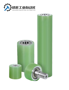 Stock PU enduit poulie de roulement rouleau en caoutchouc polyuréthane résistant à l'usure non alimenté rouleau en caoutchouc bande transporteuse rouleau enduit - Product Image 4