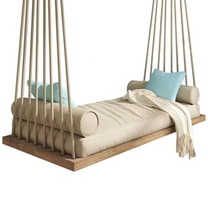 Balançoire d'extérieur nordique, panier suspendu d'extérieur, balcon, bois massif, balançoire simple ou double, chaise berçante d'intérieur, hamac, chaise en rotin - Product Image 1