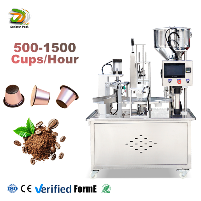 High Speed Automatic Rotary K Cup Coffee Liquid Capsule Filling Sealing Machine Price